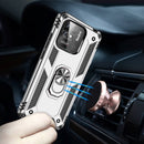 For Xiaomi Redmi 10C Shockproof TPU + PC Phone Case with 360 Degree Rotating Holder(Silver)