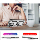 For Xiaomi Redmi 10C Shockproof TPU + PC Phone Case with 360 Degree Rotating Holder(Silver)