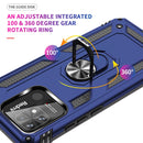 For Xiaomi Redmi 10C Shockproof TPU + PC Phone Case with 360 Degree Rotating Holder(Blue)