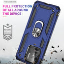 For Xiaomi Redmi 10C Shockproof TPU + PC Phone Case with 360 Degree Rotating Holder(Blue)