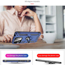For Xiaomi Redmi 10C Shockproof TPU + PC Phone Case with 360 Degree Rotating Holder(Blue)