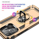For Xiaomi Redmi 10C Shockproof TPU + PC Phone Case with 360 Degree Rotating Holder(Gold)