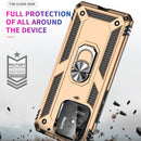 For Xiaomi Redmi 10C Shockproof TPU + PC Phone Case with 360 Degree Rotating Holder(Gold)