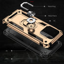 For Xiaomi Redmi 10C Shockproof TPU + PC Phone Case with 360 Degree Rotating Holder(Gold)