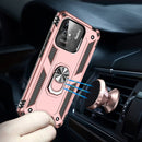 For Xiaomi Redmi 10C Shockproof TPU + PC Phone Case with 360 Degree Rotating Holder(Rose Gold)
