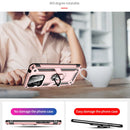 For Xiaomi Redmi 10C Shockproof TPU + PC Phone Case with 360 Degree Rotating Holder(Rose Gold)