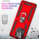 For Xiaomi Redmi 10C Shockproof TPU + PC Phone Case with 360 Degree Rotating Holder(Red)