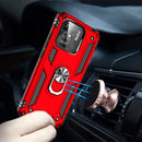 For Xiaomi Redmi 10C Shockproof TPU + PC Phone Case with 360 Degree Rotating Holder(Red)