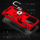 For Xiaomi Redmi 10C Shockproof TPU + PC Phone Case with 360 Degree Rotating Holder(Red)