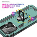 For Xiaomi Redmi 10C Shockproof TPU + PC Phone Case with 360 Degree Rotating Holder(Green)