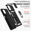 For Samsung Galaxy A12 Sliding Camshield Holder Phone Case(Black)