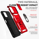 For Samsung Galaxy A12 Sliding Camshield Holder Phone Case(Red)