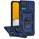 For Samsung Galaxy A12 Sliding Camshield Holder Phone Case(Blue)