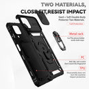 For Samsung Galaxy A22 4G Sliding Camshield Holder Phone Case(Black)