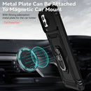 For Samsung Galaxy A22 4G Sliding Camshield Holder Phone Case(Black)