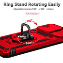 For Samsung Galaxy A22 4G Sliding Camshield Holder Phone Case(Red)