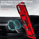 For Samsung Galaxy A22 4G Sliding Camshield Holder Phone Case(Red)