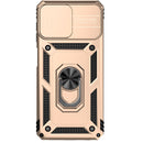 For Samsung Galaxy A22 4G Sliding Camshield Holder Phone Case(Gold)
