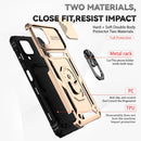 For Samsung Galaxy A22 4G Sliding Camshield Holder Phone Case(Gold)