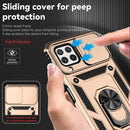 For Samsung Galaxy A22 4G Sliding Camshield Holder Phone Case(Gold)