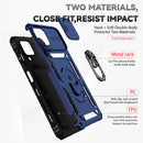 For Samsung Galaxy A22 4G Sliding Camshield Holder Phone Case(Blue)