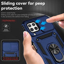 For Samsung Galaxy A22 4G Sliding Camshield Holder Phone Case(Blue)