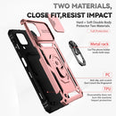 For Samsung Galaxy A22 4G Sliding Camshield Holder Phone Case(Rose Gold)