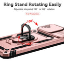 For Samsung Galaxy A22 4G Sliding Camshield Holder Phone Case(Rose Gold)