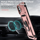 For Samsung Galaxy A22 4G Sliding Camshield Holder Phone Case(Rose Gold)