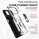 For Samsung Galaxy A22 4G Sliding Camshield Holder Phone Case(Silver)
