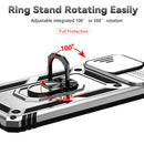 For Samsung Galaxy A22 4G Sliding Camshield Holder Phone Case(Silver)