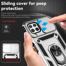 For Samsung Galaxy A22 4G Sliding Camshield Holder Phone Case(Silver)