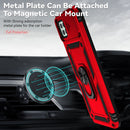 For Samsung Galaxy A22 5G Sliding Camshield Holder Phone Case(Red)