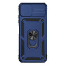 For Samsung Galaxy A22 5G Sliding Camshield Holder Phone Case(Blue)