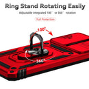 For Samsung Galaxy A23 Sliding Camshield Holder Phone Case(Red)