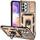 For Samsung Galaxy A23 Sliding Camshield Holder Phone Case(Gold)