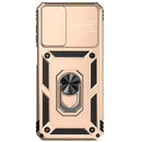 For Samsung Galaxy A23 Sliding Camshield Holder Phone Case(Gold)
