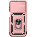 For Samsung Galaxy A23 Sliding Camshield Holder Phone Case(Rose Gold)