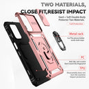 For Samsung Galaxy A23 Sliding Camshield Holder Phone Case(Rose Gold)