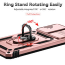For Samsung Galaxy A23 Sliding Camshield Holder Phone Case(Rose Gold)