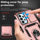 For Samsung Galaxy A23 Sliding Camshield Holder Phone Case(Rose Gold)