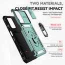 For Samsung Galaxy A23 Sliding Camshield Holder Phone Case(Dark Green)