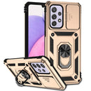 For Samsung Galaxy A33 5G Sliding Camshield Holder Phone Case(Gold)