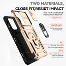 For Samsung Galaxy A33 5G Sliding Camshield Holder Phone Case(Gold)