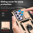 For Samsung Galaxy A33 5G Sliding Camshield Holder Phone Case(Gold)