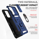 For Samsung Galaxy A33 5G Sliding Camshield Holder Phone Case(Blue)