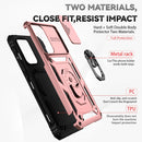 For Samsung Galaxy A33 5G Sliding Camshield Holder Phone Case(Rose Gold)