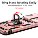 For Samsung Galaxy A33 5G Sliding Camshield Holder Phone Case(Rose Gold)