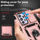 For Samsung Galaxy A33 5G Sliding Camshield Holder Phone Case(Rose Gold)