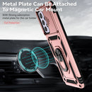For Samsung Galaxy A33 5G Sliding Camshield Holder Phone Case(Rose Gold)